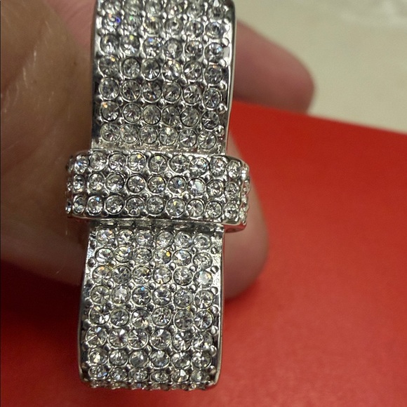 Swarovski Elegant Silver Bow Ring - Picture 8 of 8